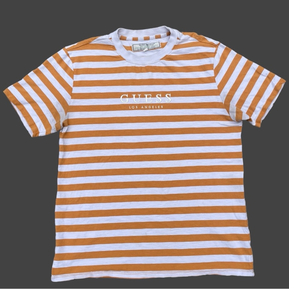 Vintage Stipe Guess Tee Shirt (L)
